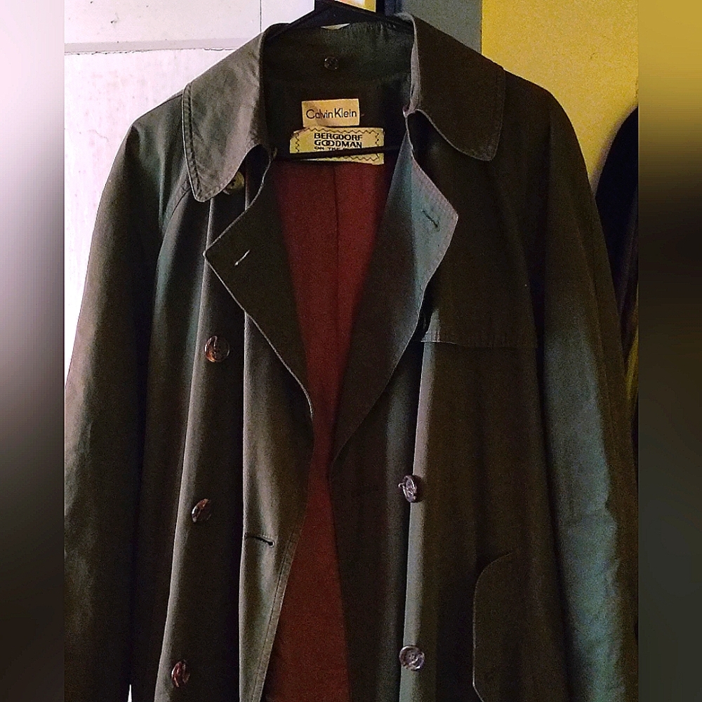 Calvin Klein Men's Dark Green Coat